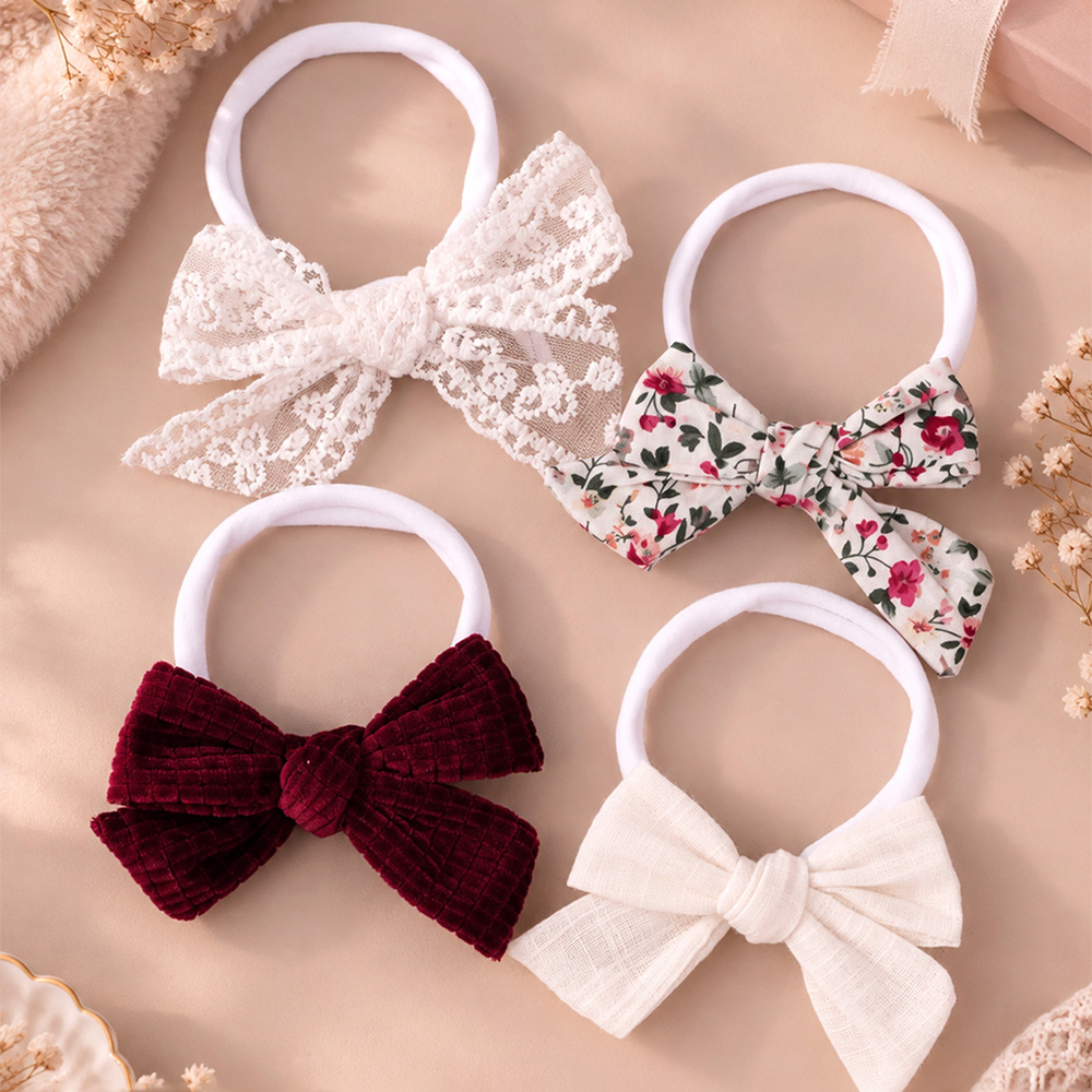 Baby Gear - Bebek Fiyonklu Saç Bandı Seti, Yeni