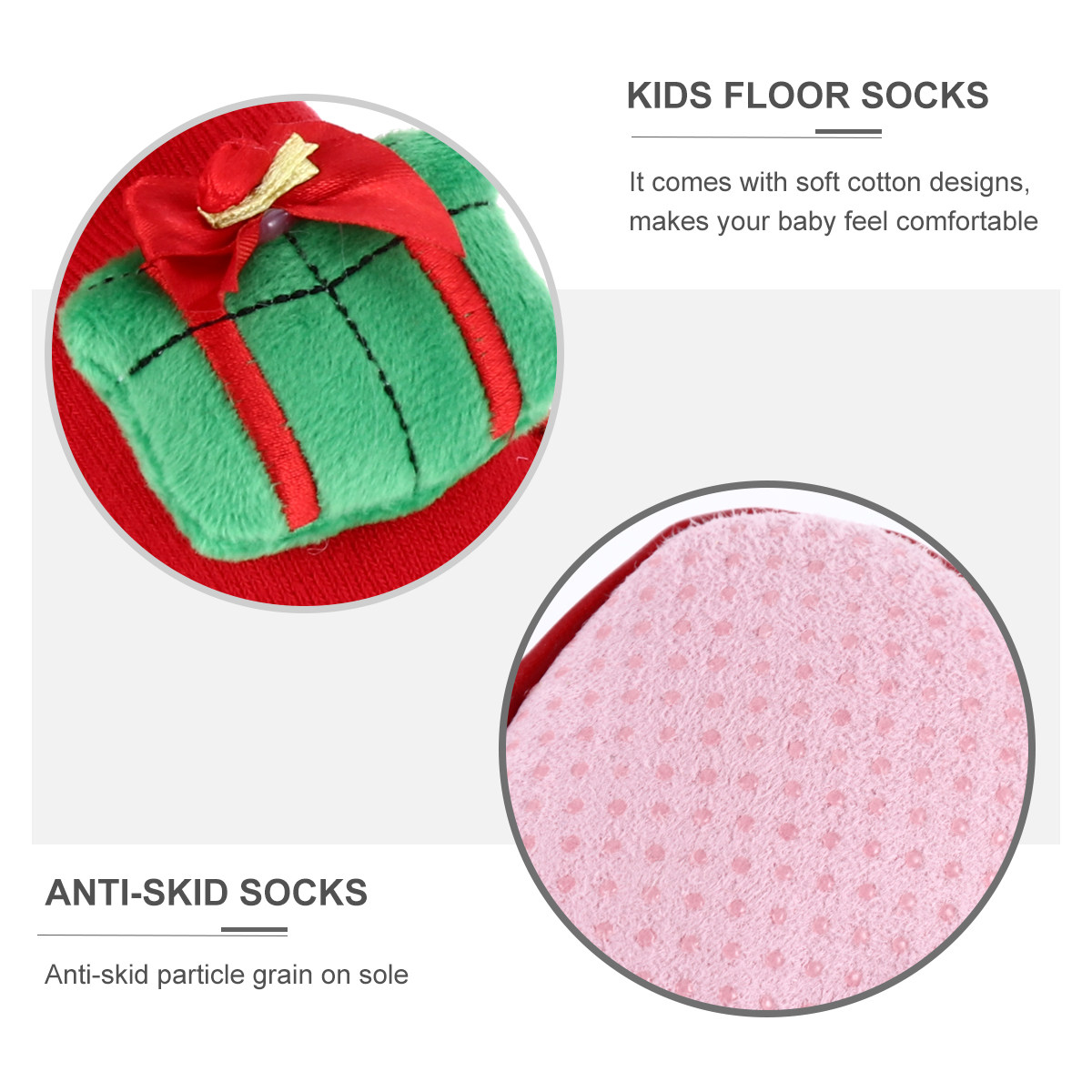 1 Çift Kaymaz Tabanlı, Noel Te - Unisex Baby Socks Non Slip incelemesi ve fiyatı