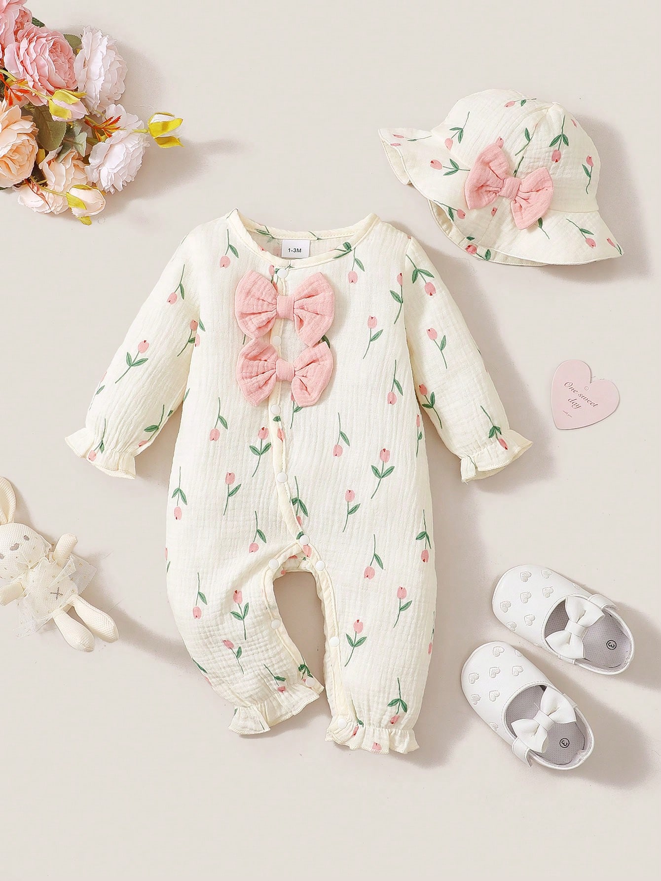 Bebek Kız Çocukları İçin İlkba - Newborn Baby Girl Romper Floral incelemesi ve fiyatı